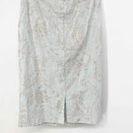 120% Lino Women's Pale Blue Blazer Linen Blend Glitter Italy Skirt Suit - Article Consignment