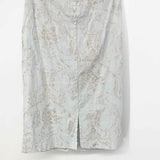 120% Lino Women's Pale Blue Blazer Linen Blend Glitter Italy Skirt Suit - Article Consignment