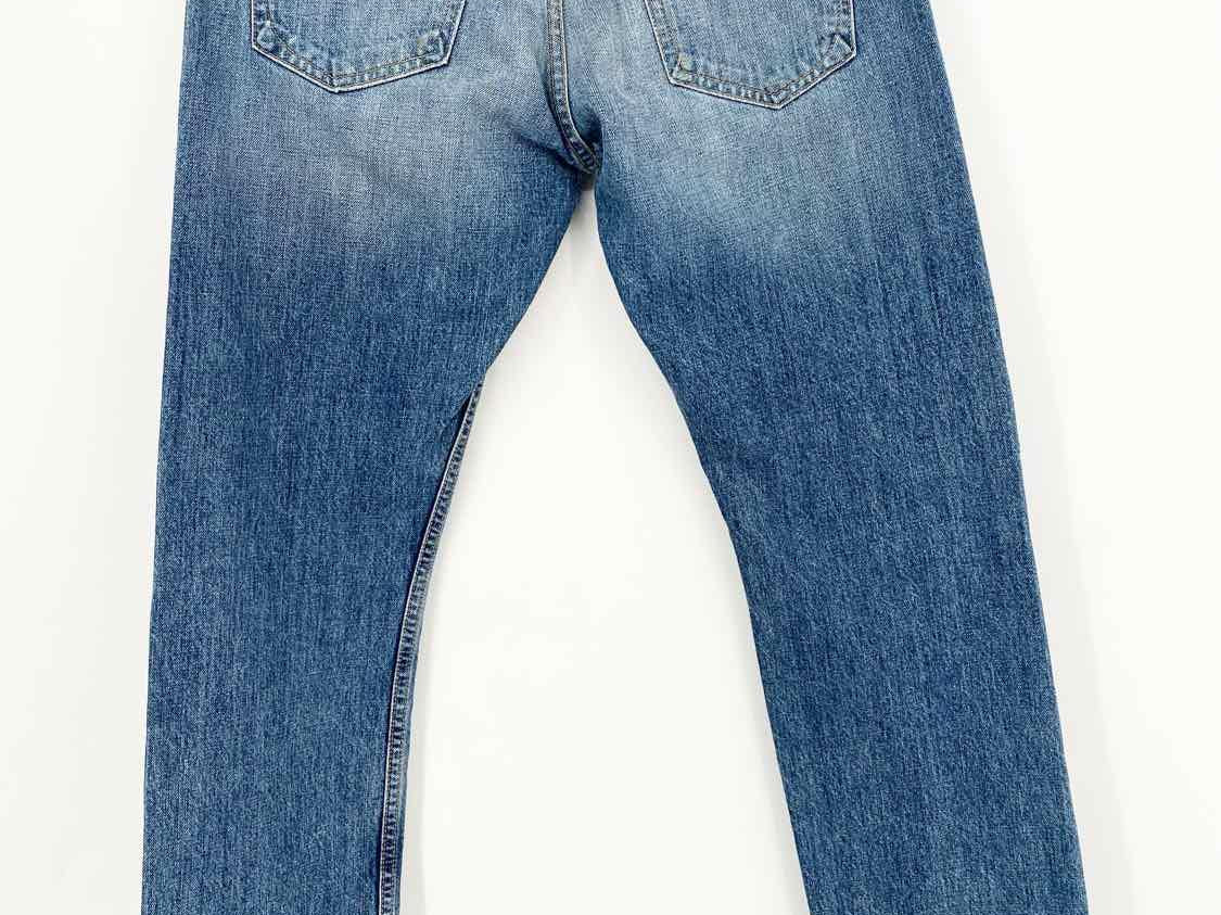 rag & bone Women's Blue Straight Denim Low-Rise Size 27/4 Distressed Jeans - Article Consignment