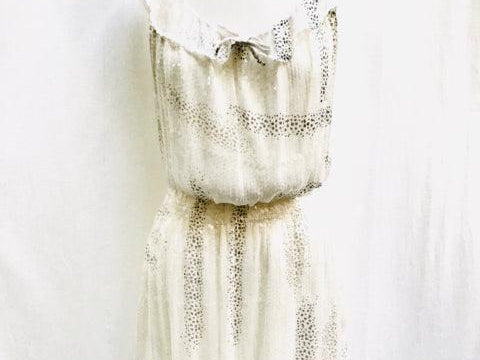 Parker Ivory Sleeveless Sequins Size M Dress - Article Consignment