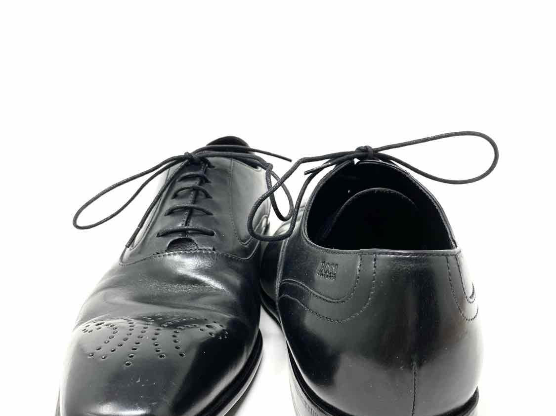 Boss by H. Boss Men's Black Perforated Shoe Size 10 Oxford - Article Consignment