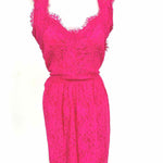 REDsaks5thAve Women's Hot Pink Sleeveless Lace Size SP Dress - Article Consignment