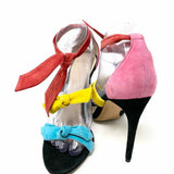 Alexandre Birman Women's Multi-Color Strappy Suede Stiletto Sandals - Article Consignment
