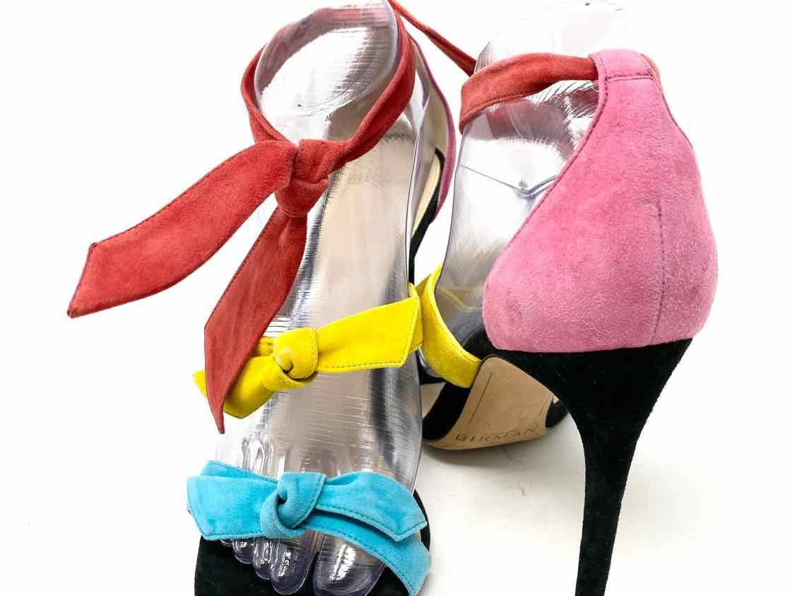 Alexandre Birman Women's Multi-Color Strappy Suede Stiletto Sandals - Article Consignment