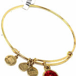 Alex and Ani Metal Gold/Red Bracelet - Article Consignment