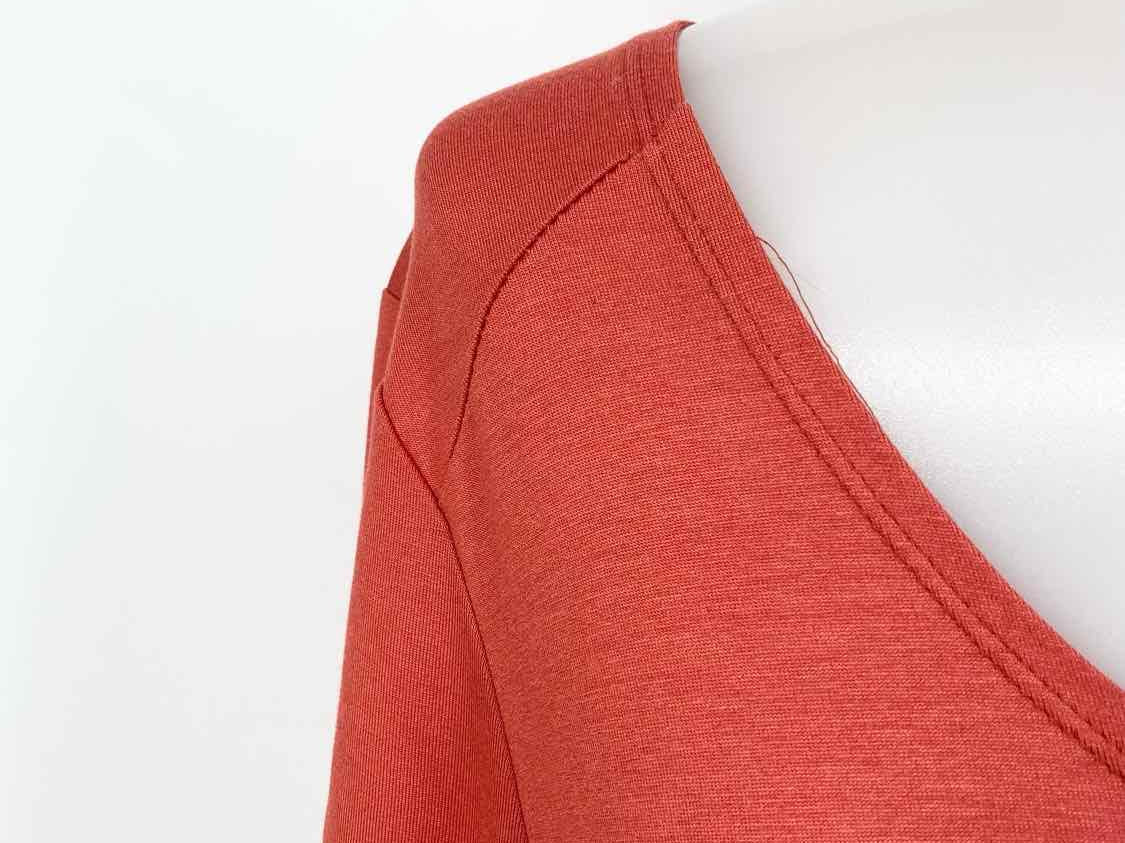 Garnet Hill Women's Orange 3/4 Sleeve Jersey Size S Dress - Article Consignment