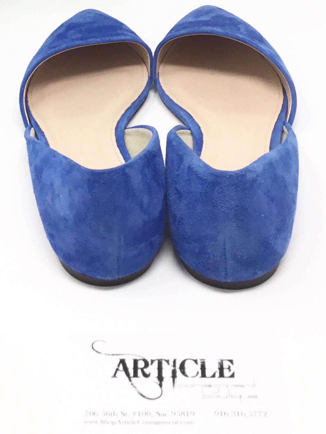 J Crew 6.5 Blue Suede Flats - Article Consignment