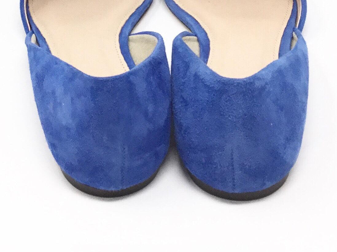 J Crew 6.5 Blue Suede Flats - Article Consignment