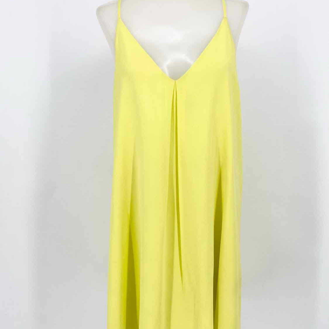 alice+olivia Women's Neon Yellow mini Silk Blend Size M Dress - Article Consignment