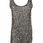 Gold Hawk Size XS Gray Tank Polyester Sequined Sleeveless - Article Consignment