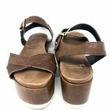 Stuart Weitzman Shoe Size 9.5 Brown Platform Genuine Leather Sandals - Article Consignment