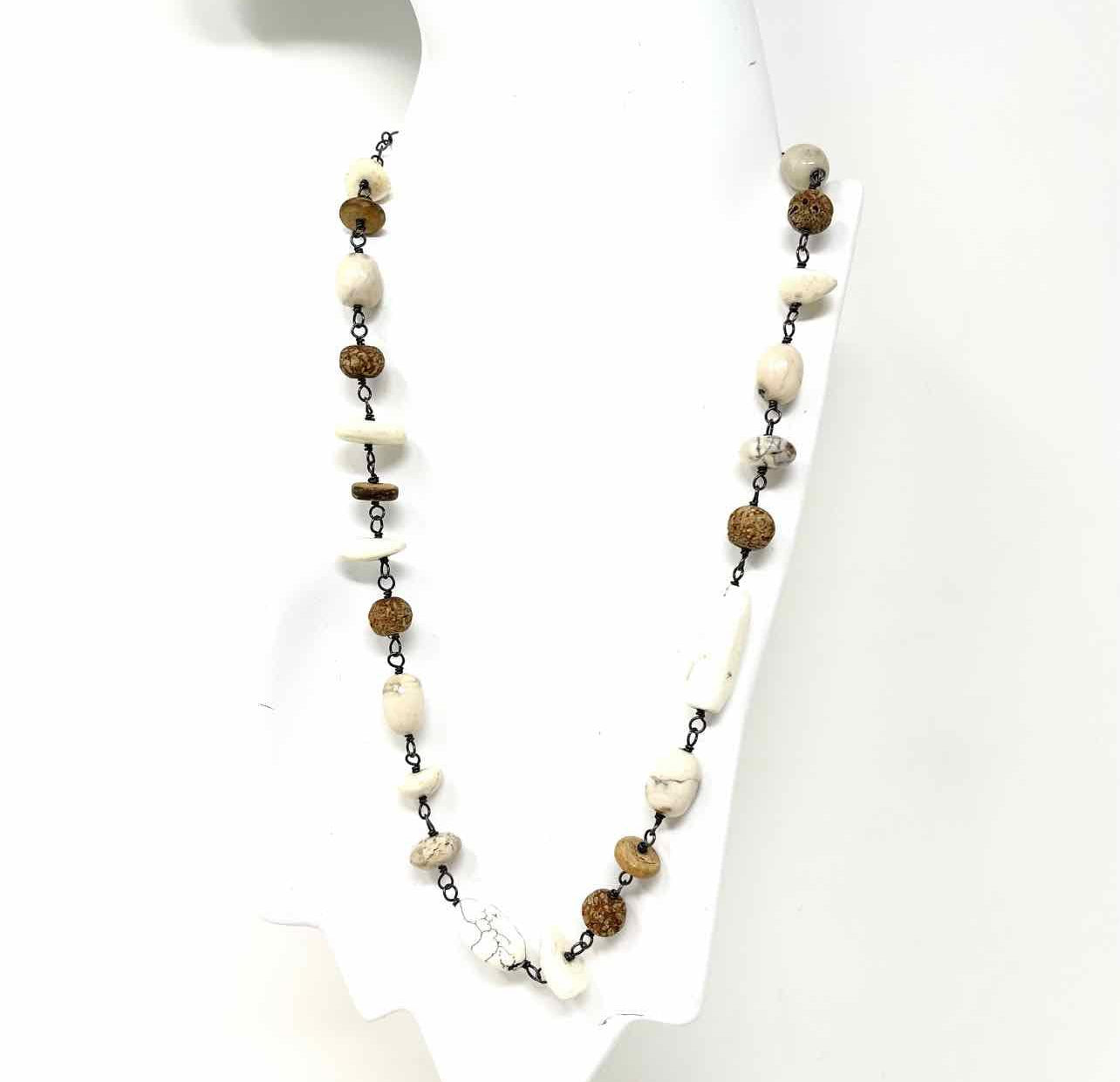Silpada .925 Brown/White Stone Necklace - Article Consignment