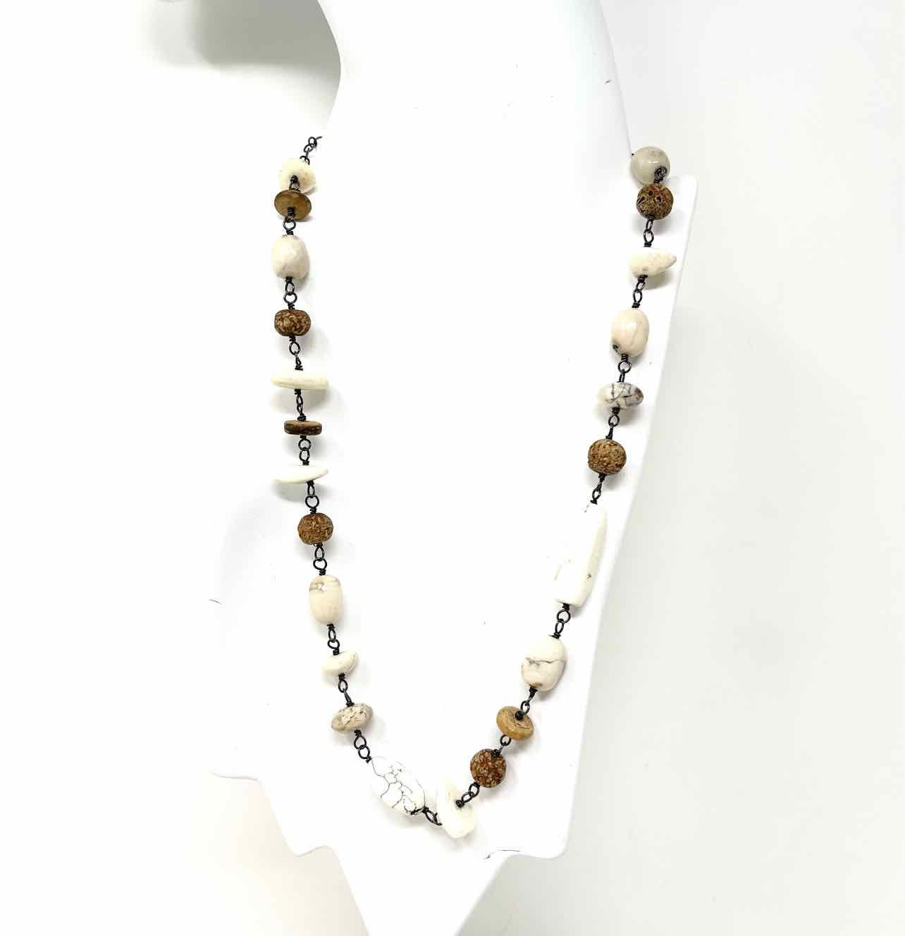 Silpada .925 Brown/White Stone Necklace - Article Consignment