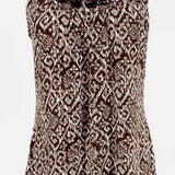 Michael Kors Size S brown/White Polyester Blend Embellished Sleeveless - Article Consignment