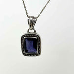 Italy .925 Silver/Purple Pendant 15" Amethyst Necklace - Article Consignment