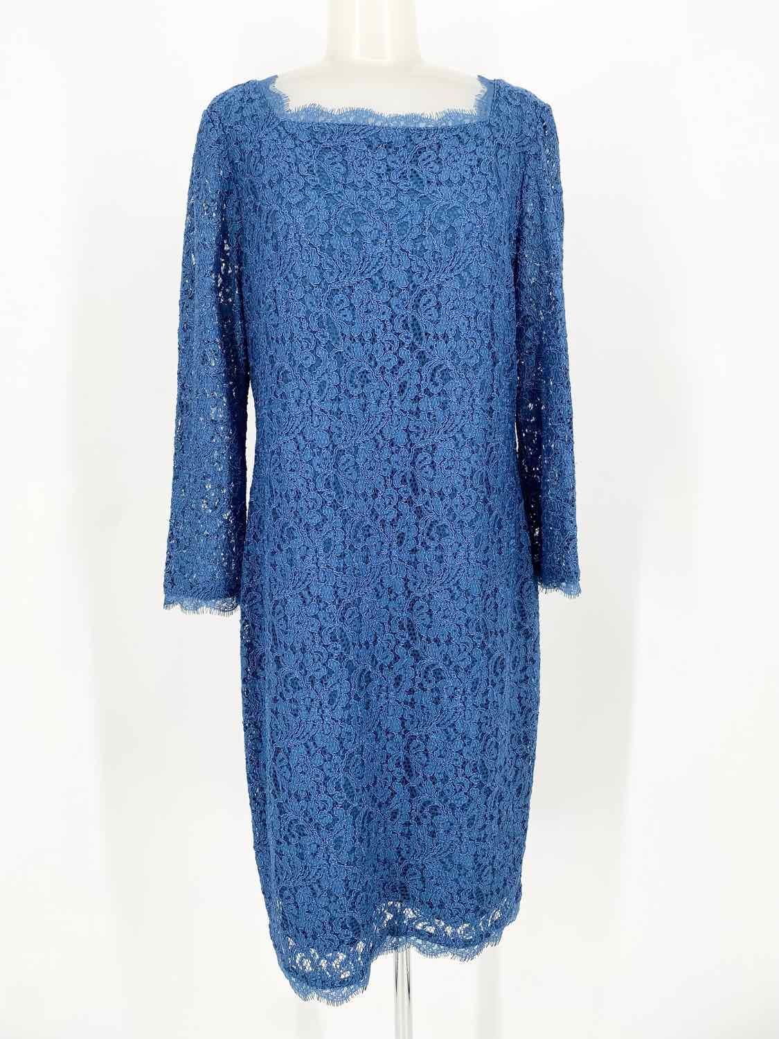 Adrianna Papell Women's Dark Blue Lace Size 16 Dress - Article Consignment