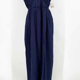 Caslon Women's Navy Sleeveless Lace-Up Maxi Size S Dress - Article Consignment