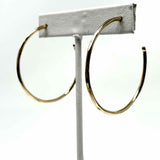 Metal Gold Tone Hoop Earrings - Article Consignment