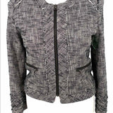 Banana Republic Size 12P black/white Tweed Blazer - Article Consignment