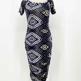 Rachel Pally Women's Navy/White Fitted Tribal Size XS Dress - Article Consignment
