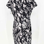 Donna Ricco Women's Black/Silver sheath Silk Abstract Size 8 Dress - Article Consignment