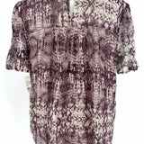 Velvet by Graham & Spencer Size S Mauve/Gray Viscose Blend Short Sleeve Top - Article Consignment