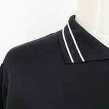 MISOOK Women's black/white Zip Acrylic Stripe Size S Jacket - Article Consignment