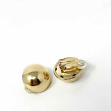 Givenchy Metal Gold Tone Dome Clip-ons - Article Consignment