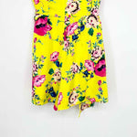 Express Women's Yellow Print Strapless Floral Size 4 Romper - Article Consignment