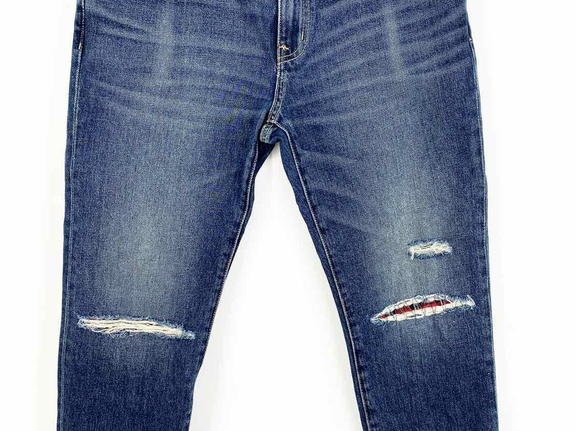 Current / Elliott Women's Blue Straight Distressed boyfriend Size 27/4 Jeans - Article Consignment
