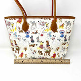 Dooney & Bourke Disney Coated Canvas Beige Print Santa Tails Tote - Article Consignment