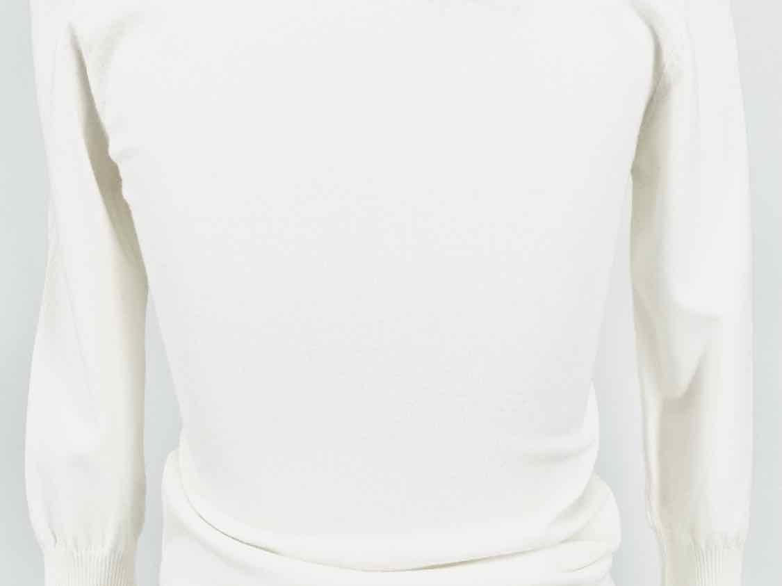 DOLCE & GABBANA Size 40/4 White Cardigan - Article Consignment