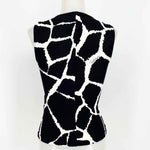 Roberto Cavalli Women's black/white Nylon Blend Abstract Size 40/4 Sleeveless - Article Consignment