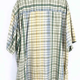 Tommy Armour Women's Green/Blue/White Plaid Resort Size XXL Short Sleeve Shirt - Article Consignment