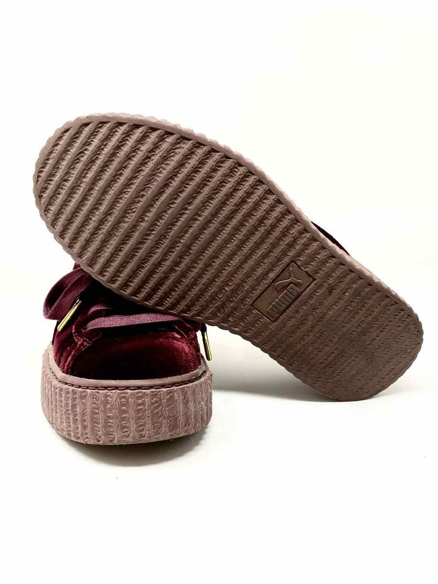 Opnemen monteren Bijwonen Puma Women's Burgundy Platform Velvet Size 6 Sneakers - Article Consignment