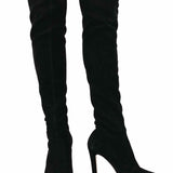 Jean-Michael Cazabat Shoe Size 38/8 Black Over-the-knee Suede Boots - Article Consignment