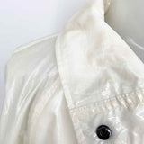Burberry London Women's White Rain Size 12 Jacket - Article Consignment