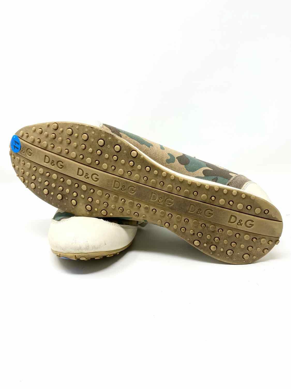 D&G Men's Beige/Green Camouflage Luxury Shoe Size 44/11 Sneakers - Article Consignment