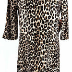 Equipment Femme Size XXS Black/Brown Shift Silk Animal Print Dress - Article Consignment