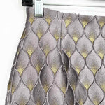 MaxMara Women's Gray/Gold pencil Metallic Textured Size 8 Skirt - Article Consignment