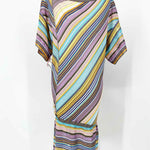 M MISSONI Women's Multi-Color Drop Waist Knit Chevron Italy Size 10 Dress - Article Consignment