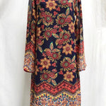 North Style Size M Navy Print Floral Dress - Article Consignment