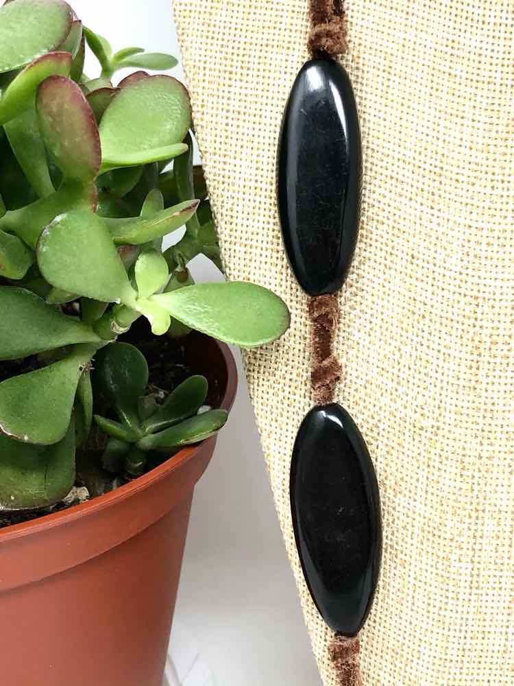 CHAN LUU Stone Suede Brown/Black Necklace - Article Consignment