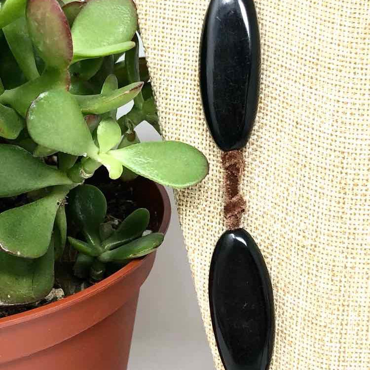 CHAN LUU Stone Suede Brown/Black Necklace - Article Consignment