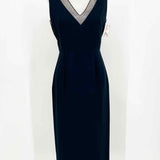 Roland Mouret Women's Navy/Black sheath Strappy Size 6 Dress - Article Consignment