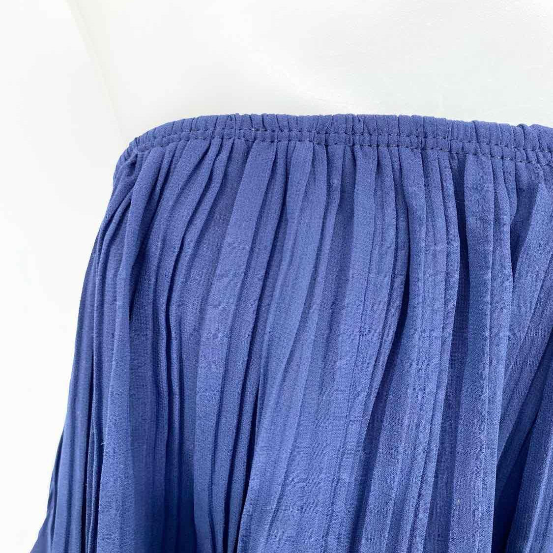 Lulus Women's Navy One Shoulder Tiered Size M Dress - Article Consignment