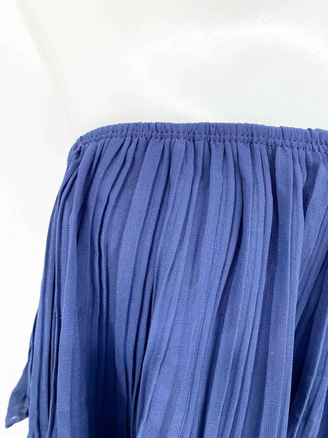 Lulus Women's Navy One Shoulder Tiered Size M Dress - Article Consignment