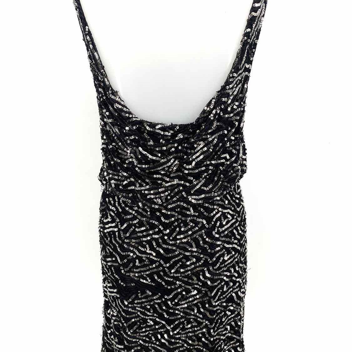alice+olivia Women's Black Sleeveless Polyester Sequined Size 4 Dress