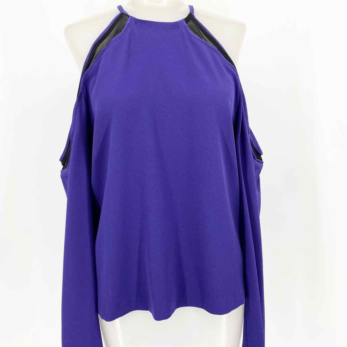 RAMY BROOK Women's Anya Purple/Black cold shoulder Size XS Long Sleeve - Article Consignment