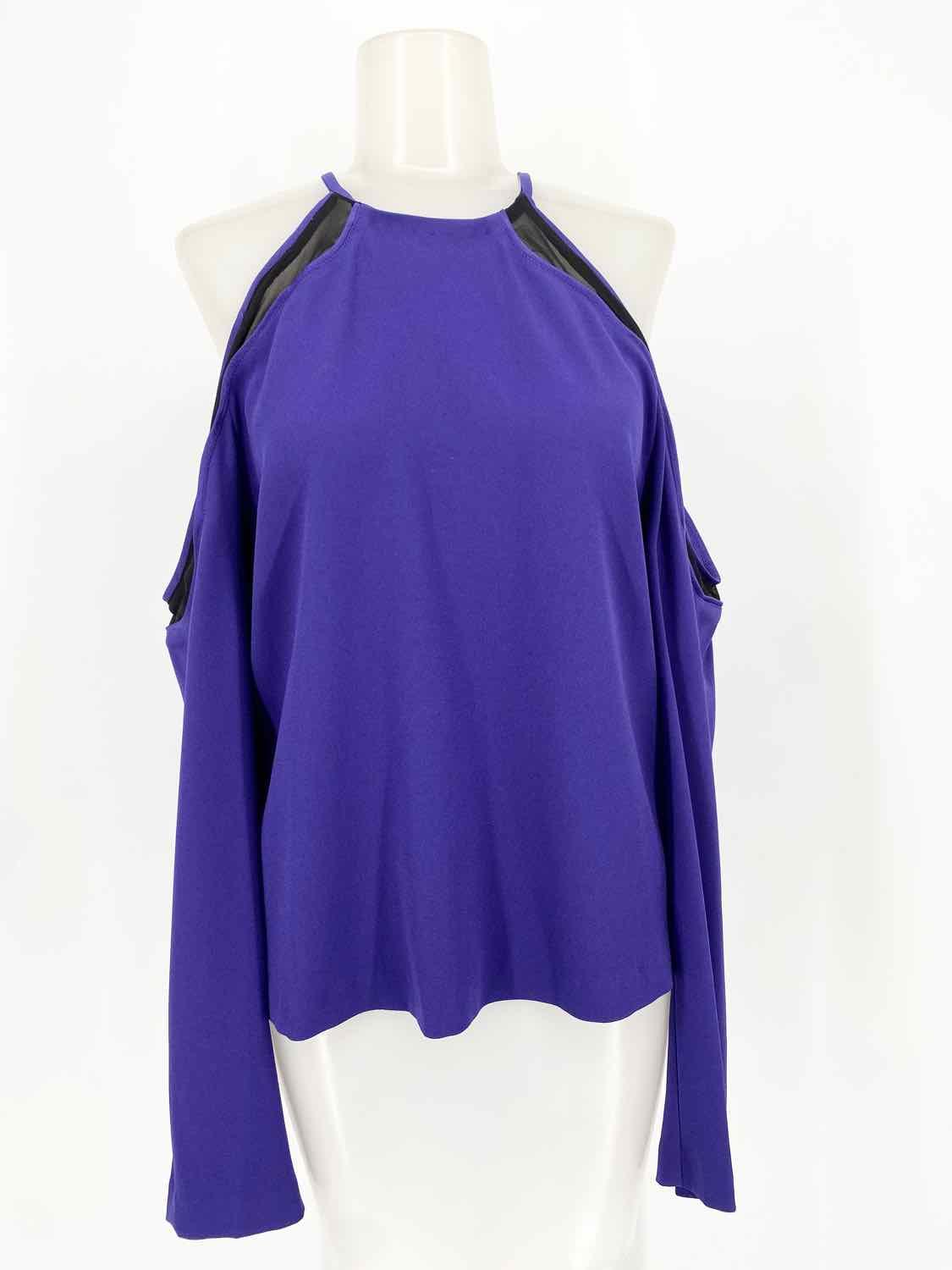 RAMY BROOK Women's Anya Purple/Black cold shoulder Size XS Long Sleeve - Article Consignment